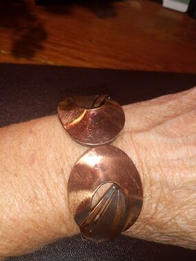 Copper-Tone Open Cuff Bracelet - Brown Copper Finish